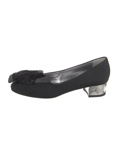 Pre-owned Chanel Vintage 2011 Ballet Flats In Black