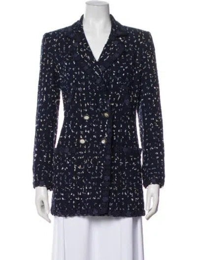 Pre-owned Chanel Vintage 2011 Blazer In Blue