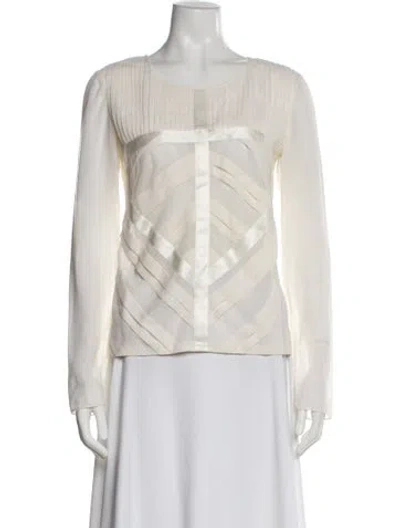 Pre-owned Chanel Vintage 2011 Blouse W/ Tags In Neutral
