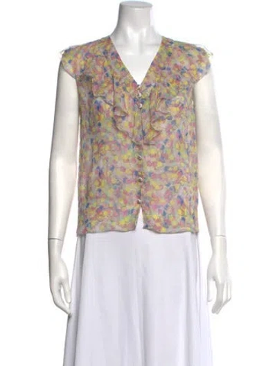 Pre-owned Chanel Vintage 2011 Blouse In Yellow