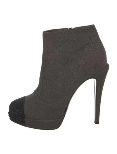 Pre-owned Chanel Vintage 2011 Boots In Gray