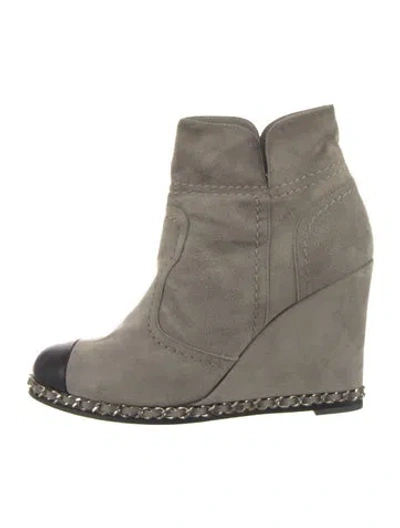Pre-owned Chanel Vintage 2011 Boots In Gray