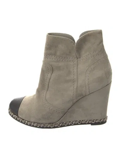 Pre-owned Chanel Vintage 2011 Boots In Gray