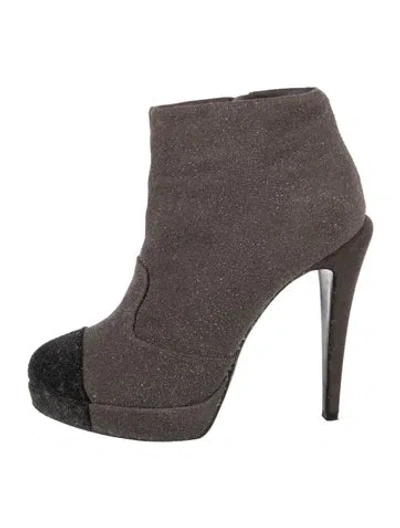 Pre-owned Chanel Vintage 2011 Boots In Neutrals