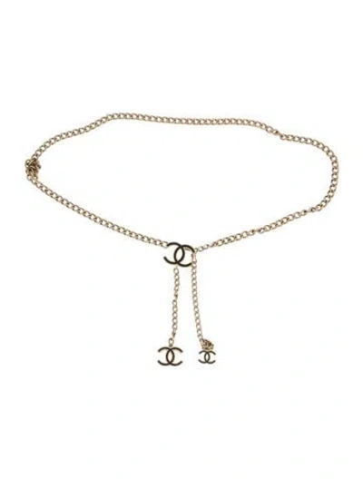 Pre-owned Chanel Vintage 2011 Chain-link Belt In Black/gold