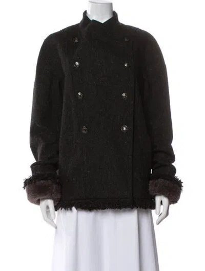 Pre-owned Chanel Vintage 2011 Faux Fur Jacket In Black