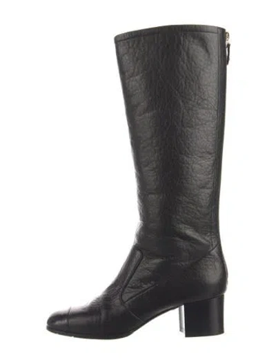 Pre-owned Chanel Vintage 2011 Riding Boots In Black