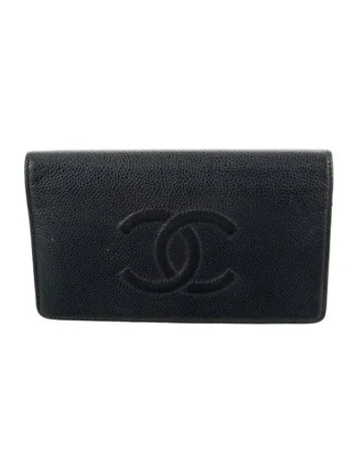 Pre-owned Chanel Vintage 2011-2012 Wallet In Blue