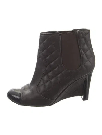 Pre-owned Chanel Vintage 2012 Chelsea Boots In Brown