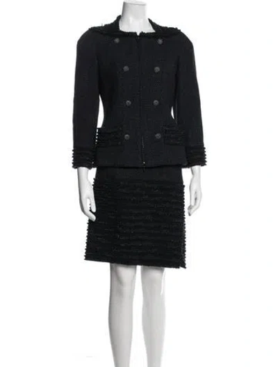 Pre-owned Chanel Vintage 2012 Skirt Suit In Blue