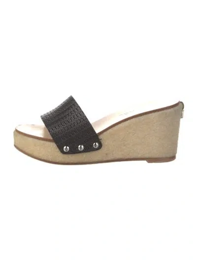 Pre-owned Chanel Vintage 2012 Slides In Black