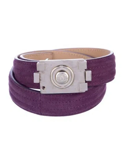 Pre-owned Chanel Vintage 2012 Waist Belt In Purple