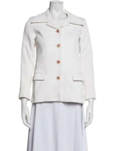 Pre-owned Chanel Vintage 2015 Blazer In White