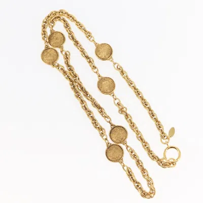 Pre-owned Chanel Vintage 31 Rue Cambon Medallion Pendant Necklace Metal Metal Necklace Jewelry () In Gold