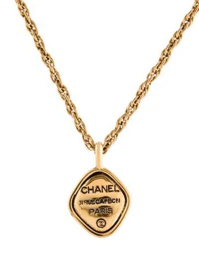 Pre-owned Chanel Vintage '31 Rue Cambon Paris' Pendant Necklace, 16" In Multi