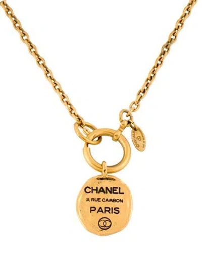 Pre-owned Chanel Vintage 31 Rue Cambon Paris Pendant Necklace, 16" In Multi