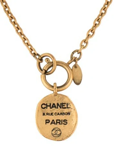 Pre-owned Chanel Vintage '31 Rue Cambon Paris' Pendant Necklace, 16" In Multicolor