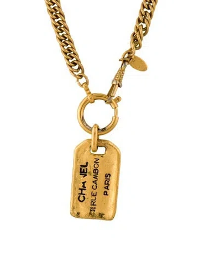 Pre-owned Chanel Vintage '31 Rue Cambon Paris' Pendant Necklace, 33" In Multi