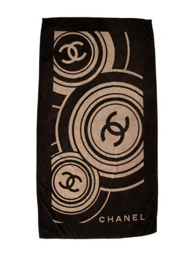 Pre-owned Chanel Vintage Beach Towel In Brown
