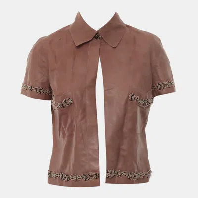 Pre-owned Chanel Vintage Beaded Outer In Pink