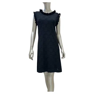 Pre-owned Chanel Vintage Black Sleeveless Shift Dress Sz 40