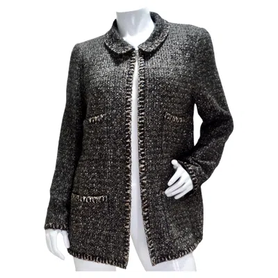 Pre-owned Chanel Vintage Black Tweed Blazer