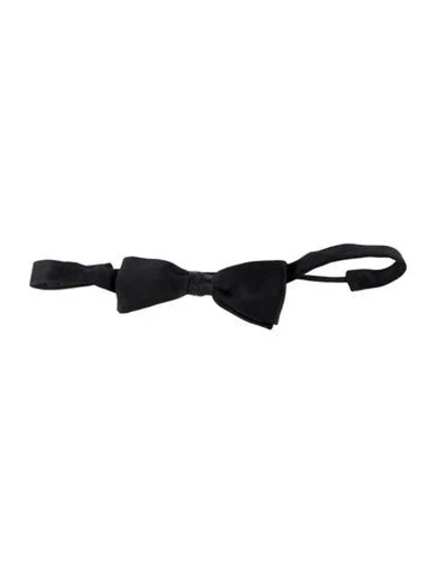Pre-owned Chanel Vintage Bow Tie In Black