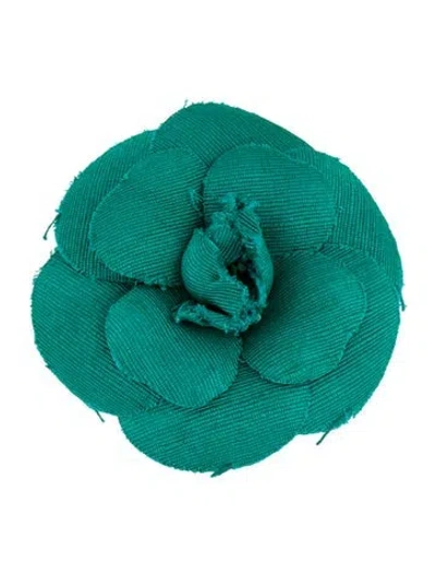 Pre-owned Chanel Vintage Camellia Brooch In Multi