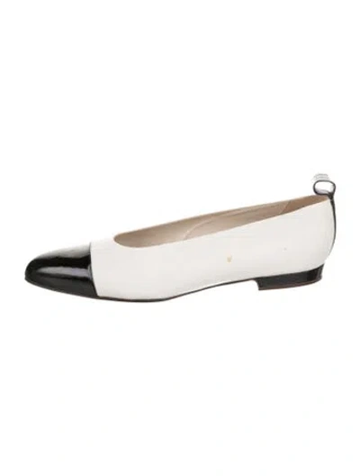 Pre-owned Chanel Vintage Canvas Ballet Flats In Neutral