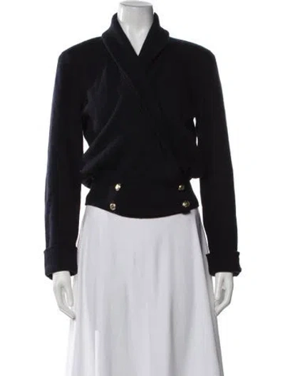 Pre-owned Chanel Vintage Cashmere Sweater In Blue