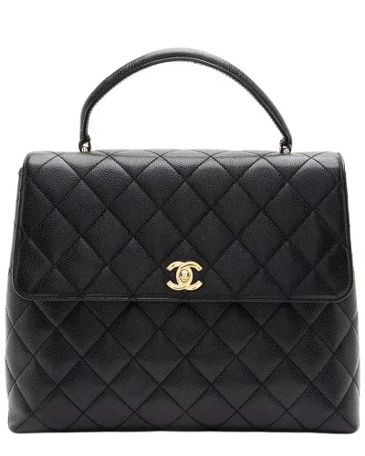 Pre-owned Chanel Vintage Caviar Kelly Top Handle (authentic Pre-loved)