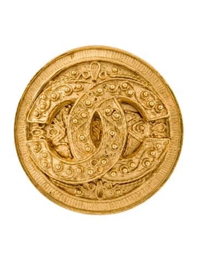 Pre-owned Chanel Vintage Cc Brooch In Multi