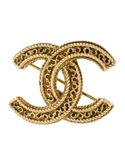 Pre-owned Chanel Vintage Cc Brooch In Multi