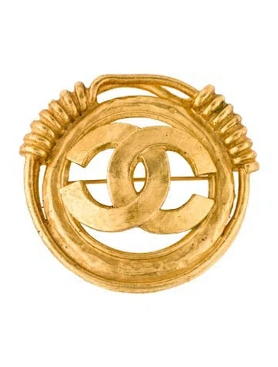 Pre-owned Chanel Vintage Cc Brooch In Multi