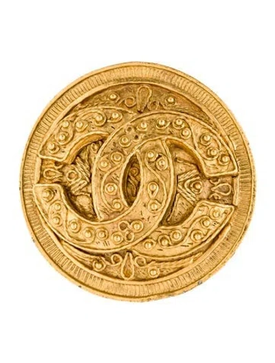 Pre-owned Chanel Vintage Cc Brooch In Multi