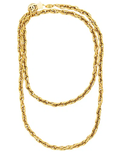 Chanel Vintage Cc Chain Necklace (authentic Pre-loved) In Green