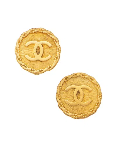 Pre-owned Chanel Vintage Cc Clip On Earrings (authentic Pre-loved)