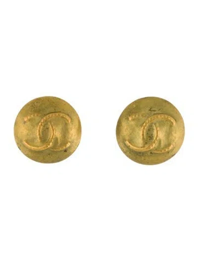 Pre-owned Chanel Vintage Cc Clip-on Earrings In Multi
