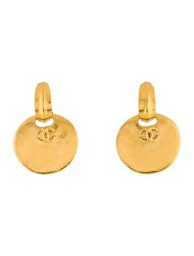 Pre-owned Chanel Vintage Cc Clip-on Earrings In Multi