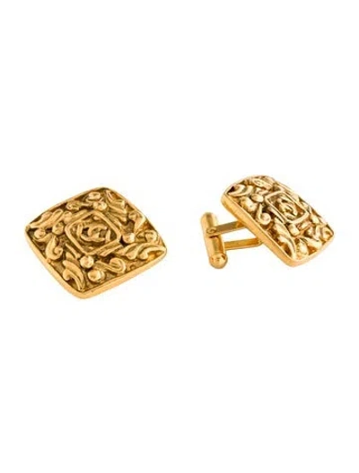 Pre-owned Chanel Vintage Cc Cufflinks In Multicolor