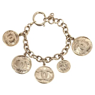 Pre-owned Chanel Vintage 'cc' Logo Coin Bracelet In Multi