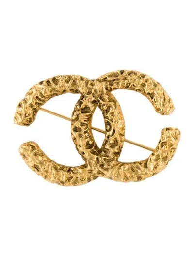 Pre-owned Chanel Vintage Cc Logo Pin Brooch In Multi