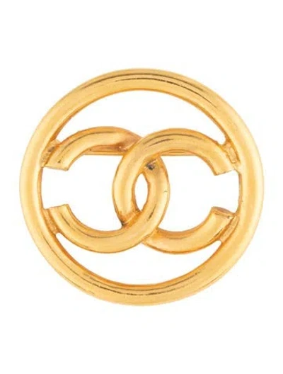 Pre-owned Chanel Vintage Cc Pin Brooch In Multi