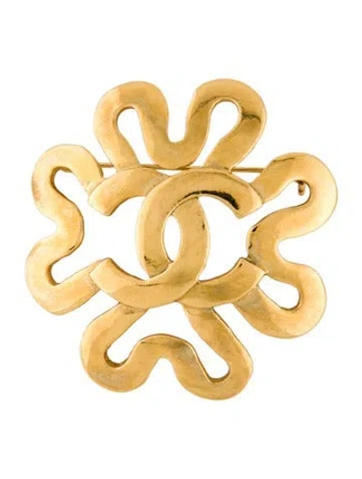 Pre-owned Chanel Vintage Cc Pin Brooch In Multi