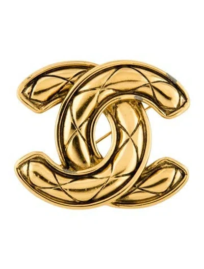 Pre-owned Chanel Vintage Cc Pin Brooch In Multi
