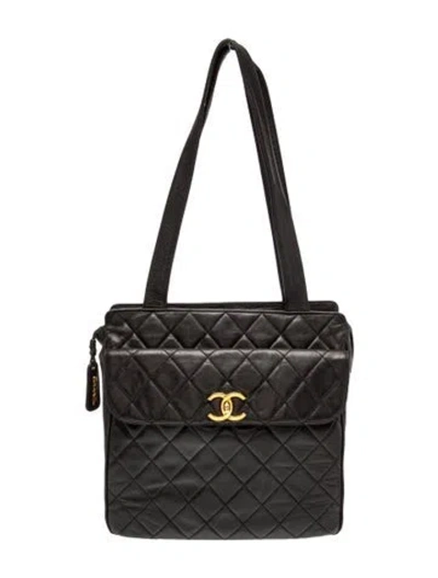 Pre-owned Chanel Vintage Cc Shoulder Bag In Black