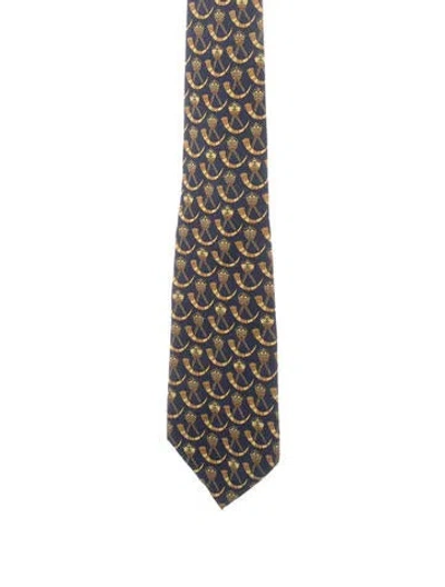 Pre-owned Chanel Vintage Cc Tie In Blue
