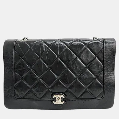 Pre-owned Chanel Vintage Chain Shoulder Bag In Black