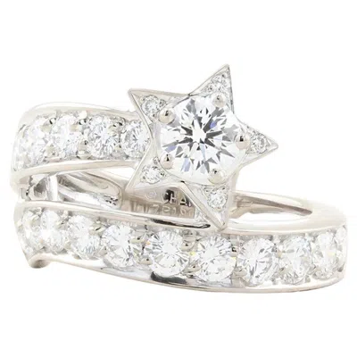 Pre-owned Chanel Vintage  Diamond Comète Ring In Multi