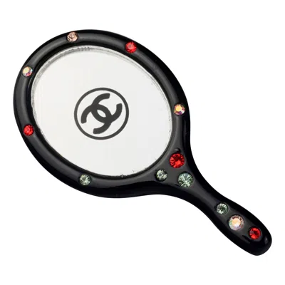Pre-owned Chanel Vintage  Miniature Cosmetic Mirror Pin Brooch In Multi